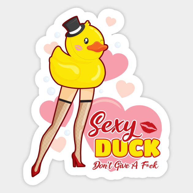 Sexy Duck Duck Sticker Teepublic 